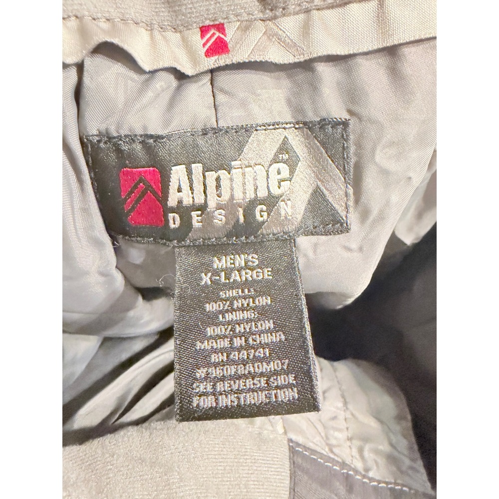 Alpine Design Mens XL Black Snow Pants Ski Snowboard Insulated Cargo Trousers - Picture 3 of 3